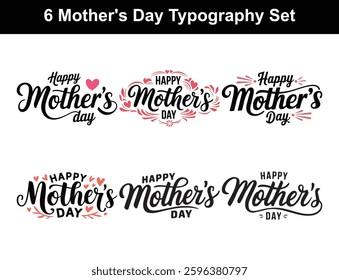 Set of Happy Women's Day 8 March Text for International Women's Day Celebration Greeting and Print