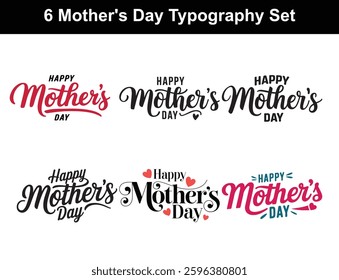 Set of Happy Women's Day 8 March Text for International Women's Day Celebration Greeting and Print