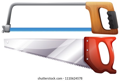 Conjunto de ilustraciones de sierras de hardware