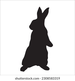 El conjunto de la colección de siluetas de Hare o Rabbit, imagen negra