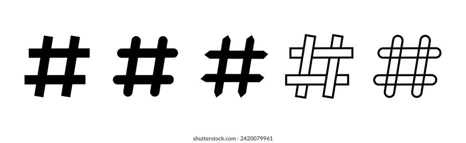 Conjunto de iconos de etiqueta. Gráfico vectorial de símbolo de etiqueta