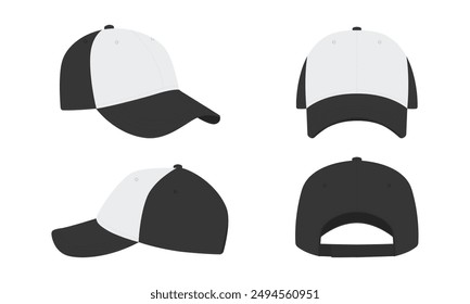 Set of hat mockup in various angle