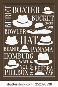 Set of hats. Advertising