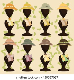 Set hats and bows