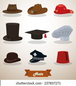 Set of Hats, vector