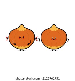 Set hazelnut character cartoon emotions joy happiness smiling face jumping running sings nut icon beautiful vector illustration.