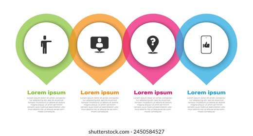 Set Head hunting, , Question mark and Hand like. Business infographic template. Vector
