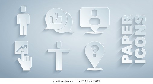Set Head hunting, Team leader, Question mark, Hand like and  icon. Vector