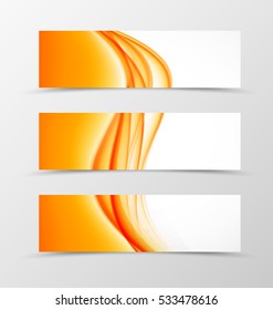 Set Header Banner Digital Design Orange Stock Vector (royalty Free 