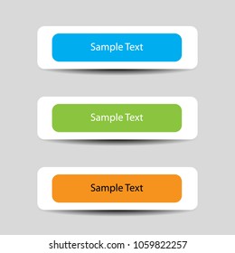 Set of Header Designs or Banner with White Frames