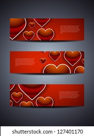 Set of headers/banners for valentine's day.