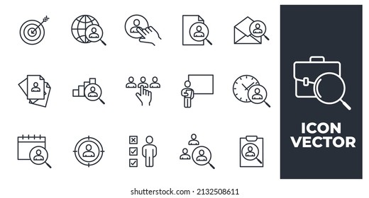 set of Headhunting elements symbol template for graphic and web design collection logo vector illustration
