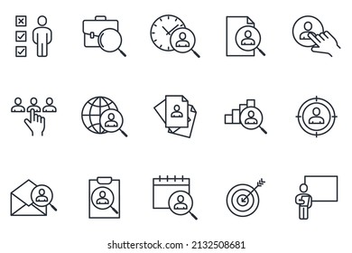 set of Headhunting elements symbol template for graphic and web design collection logo vector illustration