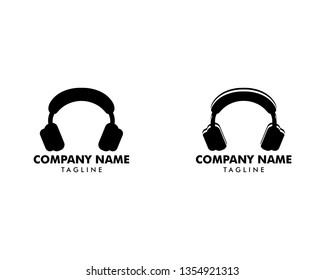 Set of Headphone icon, headphone logo