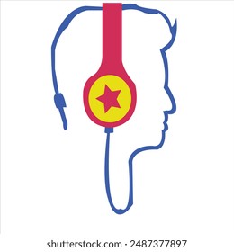 set of headphones, audio equipment, wired and wireless earphones for music listening. headphone icon symbol flat style. online user consultation. earphones vector art illustration. best earphone icon