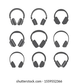 set of a headphones icon design, vector illustration