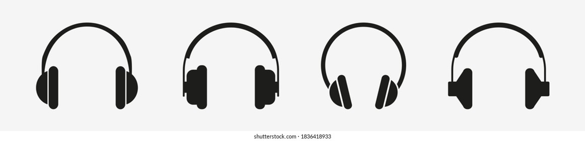 Set of headphones vector illustration