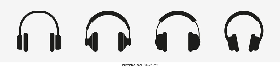 Set of headphones vector illustration