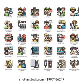 Conjunto de iconos perfectos de línea delgada y píxel para cualquier proyecto web y de aplicación. 