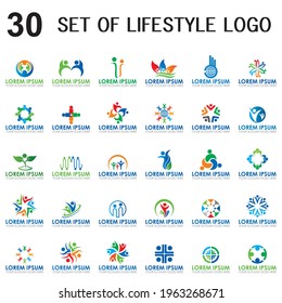 set of health vector , set of wellness logo