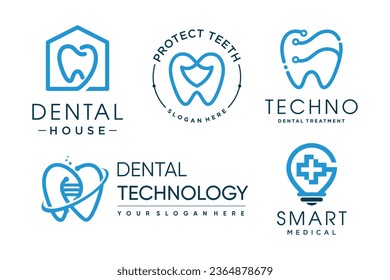 Set of healthcare logo design element vector icon with creative idea