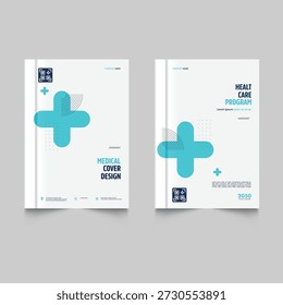 Set von Healthcare Programm Flyer Design medizinischen Flyer und moderne medizinische Prospekt Design-Vorlage. Medizinische Abdeckung Design für ein Gesundheitsprogramm mit.