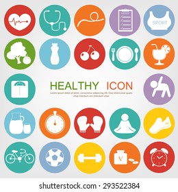 set of healthy icon