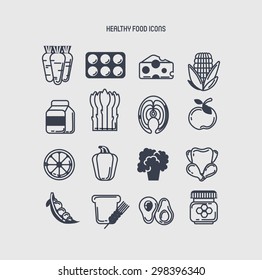 Set of healthy icons 