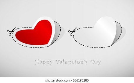 Set of heart cut outs.