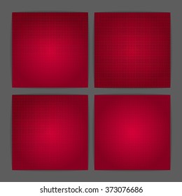 Set of heart halftone background