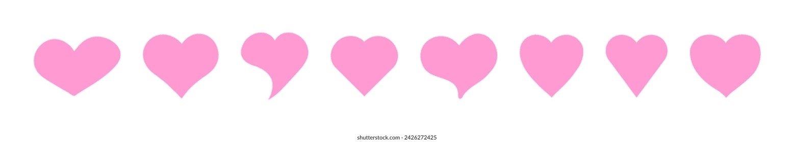 Set of heart icon. Various simple vector heart love.