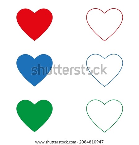 Set of heart icon vector isolated on white background. Emoji vector. Love smile icon set. Emoticon icon web.