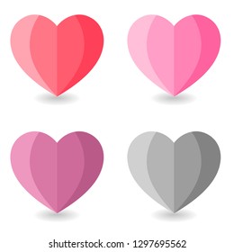 Set of heart icons