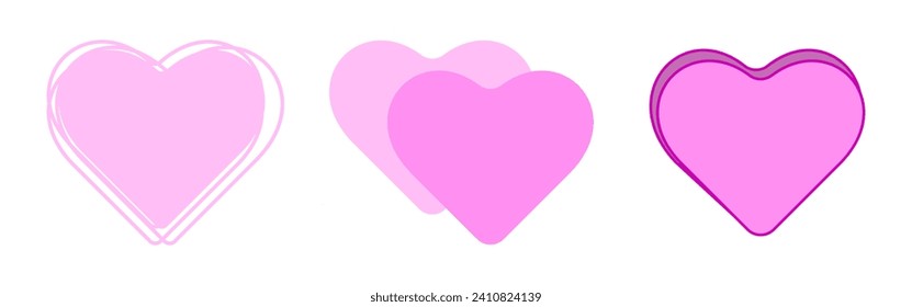 Set of heart line icon. Romance, relationships, love, date, flowers, candles, gifts, emotions, sensations, Valentine's Day, compliment. Vector icon for business and advertising