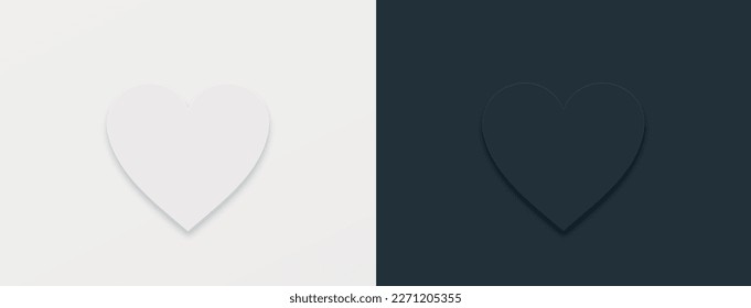 Set heart shape frame design. Geometric backdrop for cosmetic product display. Elements for valentine day. Top view. Vector illustration.