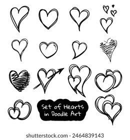 Set of heart shapes template in several stacked lines design and several option for video, banner or social media post template design