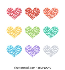 Cute Festive Vintage Glitter Hearts Your Stock Illustration 363529493