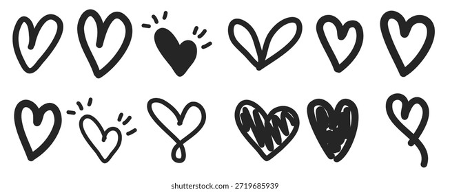 Conjunto de Ilustración vectorial cardíaca