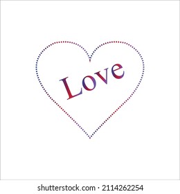 Set of heart vector logo. Line art, gradient and flat design templates