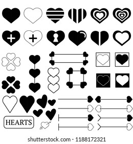 set of hearts