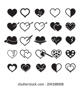 Set of hearts