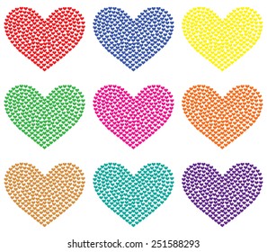 set of hearts
