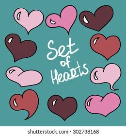 Set of hearts
