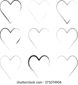 Set of hearts