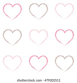 Set of hearts