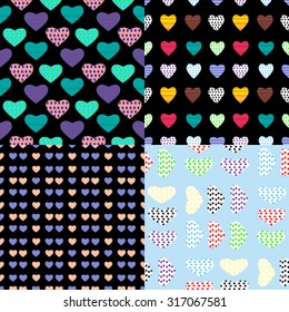  		 Set with hearts. Beautiful background for Valentine's day.