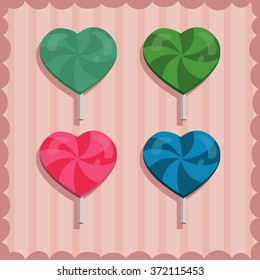 set of hearts. Candy-heart