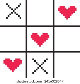 set of hearts cross word