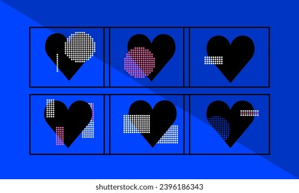 Juego de corazones - Gráficos de visualización de puntos