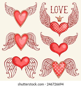 Set with hearts. Happy Valentine's Day!
